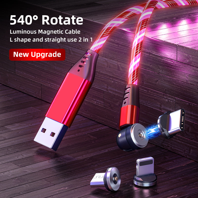 540 Rotate Luminous Magnetic Cable