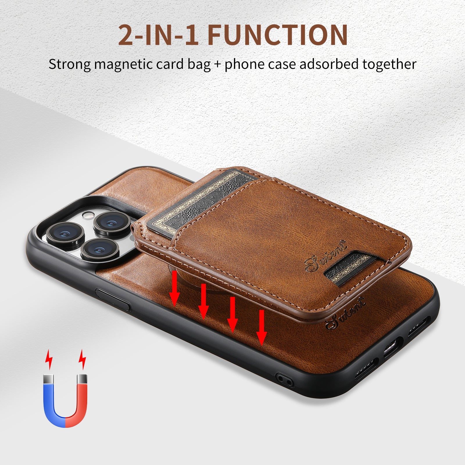 Magnetic Card Holder Two-in-one Wireless Charging Phone Case