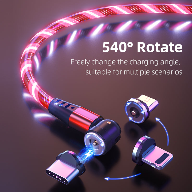 Cable magnético luminoso giratorio 540