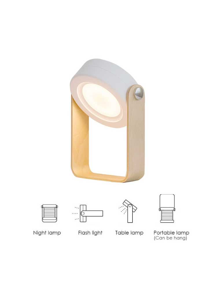 DropDaddy Foldable LED Night Lamp - USB Rechargeable & Touch Dimmable