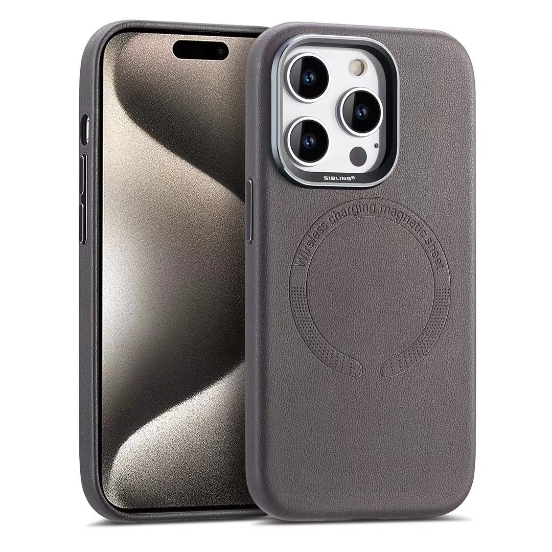 Nueva funda de teléfono magnética de cuero para negocios