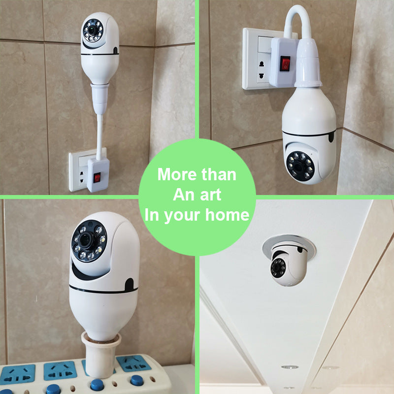 Smart WiFi Bulb Camera | 1080P, 4X Zoom | 5G Alarm & Home Security Monitor