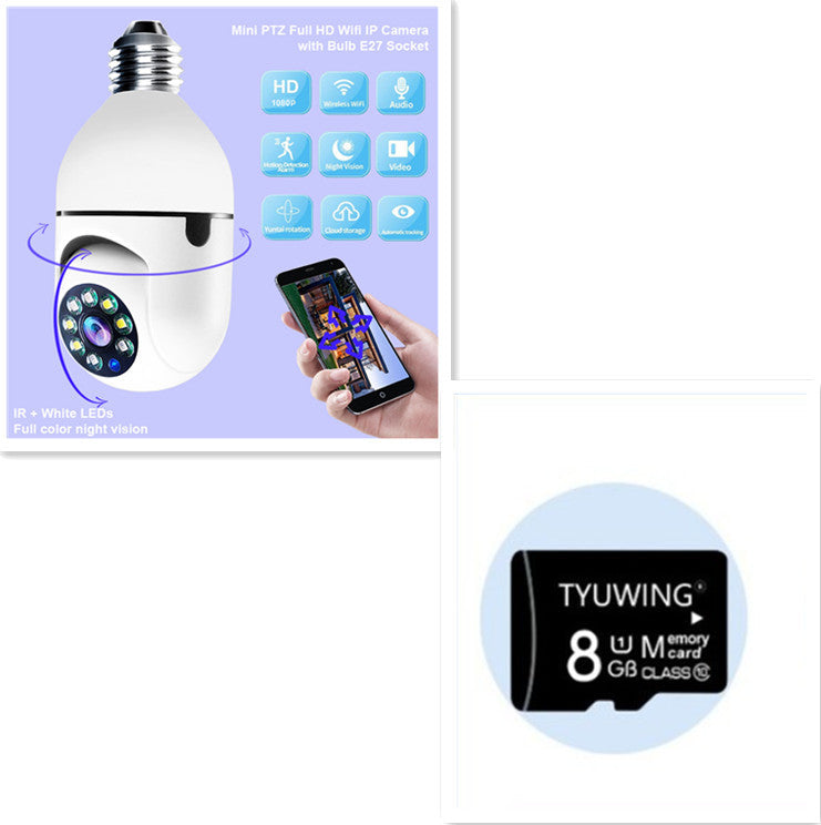 Smart WiFi Bulb Camera | 1080P, 4X Zoom | 5G Alarm & Home Security Monitor