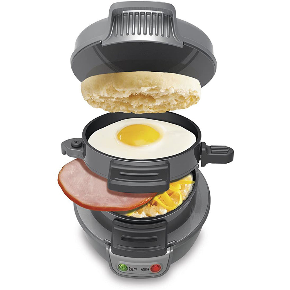 3-in-1 Breakfast Station: Hamburg Sandwich, Waffle, and Egg Cooker Machine