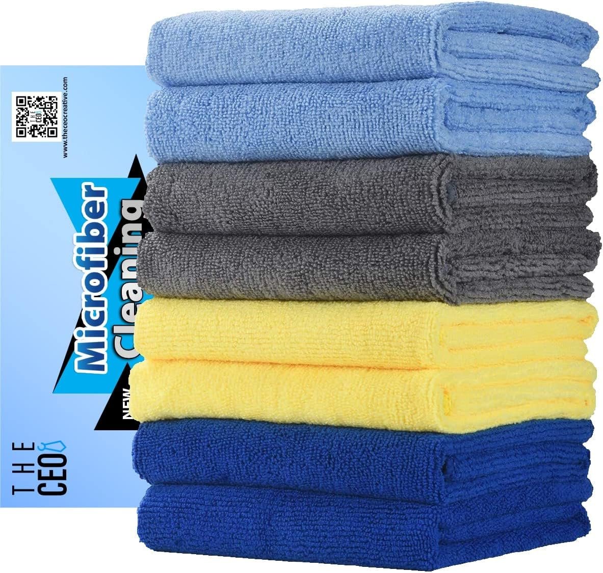 THE CEO Multipurpose Microfiber Cleaning Cloth - 8 Pack