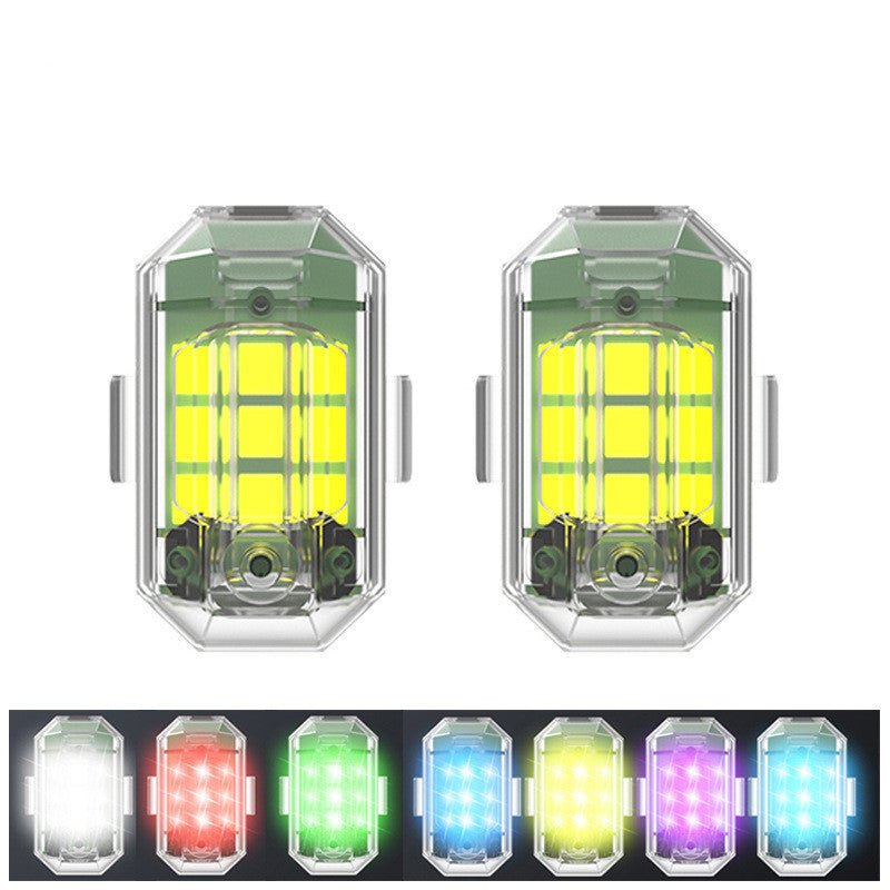Luz estroboscópica LED inalámbrica de alto brillo + control remoto (7 colores de luz + 30 modos de luz)