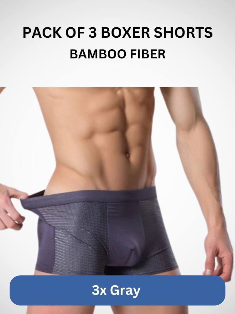 3 calzoncillos tipo bóxer de fibra de bambú: para comodidad durante todo el día