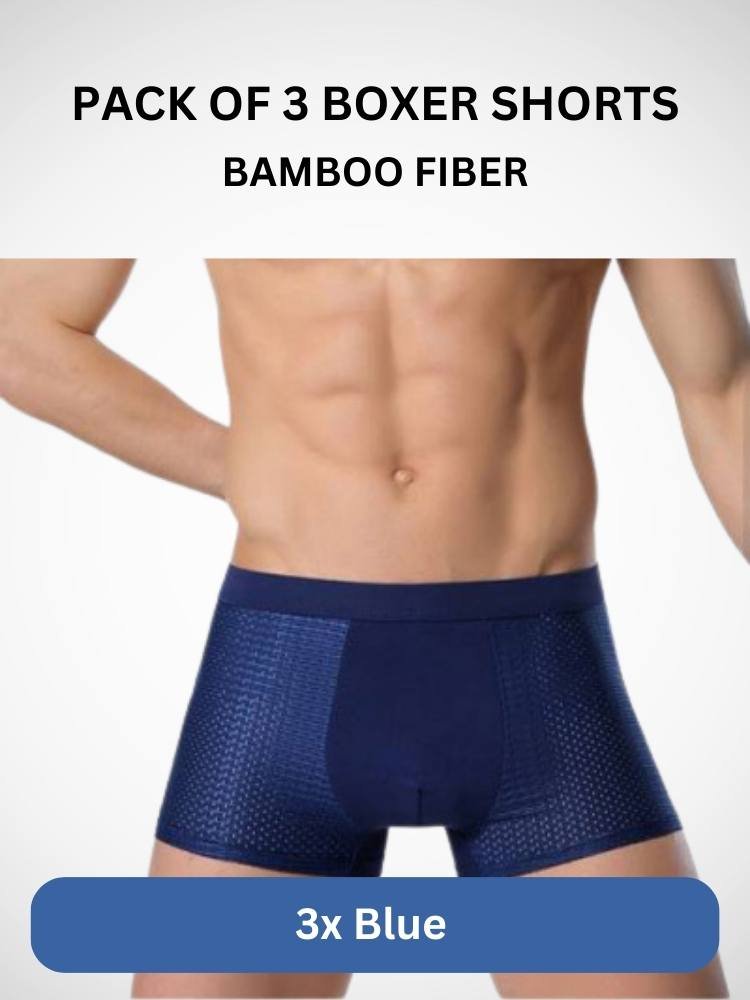 3 calzoncillos tipo bóxer de fibra de bambú: para comodidad durante todo el día